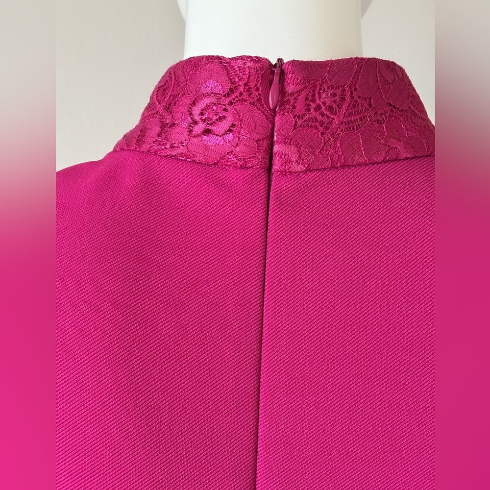 Miu Miu Pink Lace Sleeve Blouse Bow Top Italy S - Picture 8 of 11